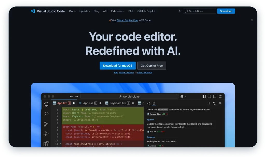 Harness the versatility and power of a modern, extensible IDE built for the cloud. screenshot